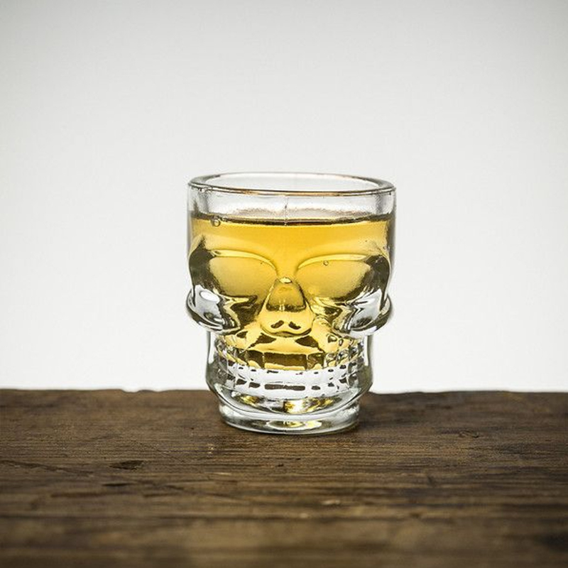 Top Choice 1694-31 6 Vasos Tequileros Caballitos o Tequileros de Vidrio Calaca  59ml