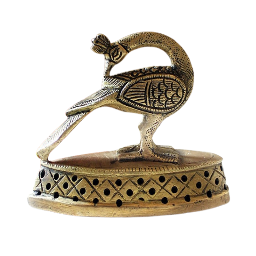 Estatuilla Antigua Vintaje Pavo Real - India Tienda