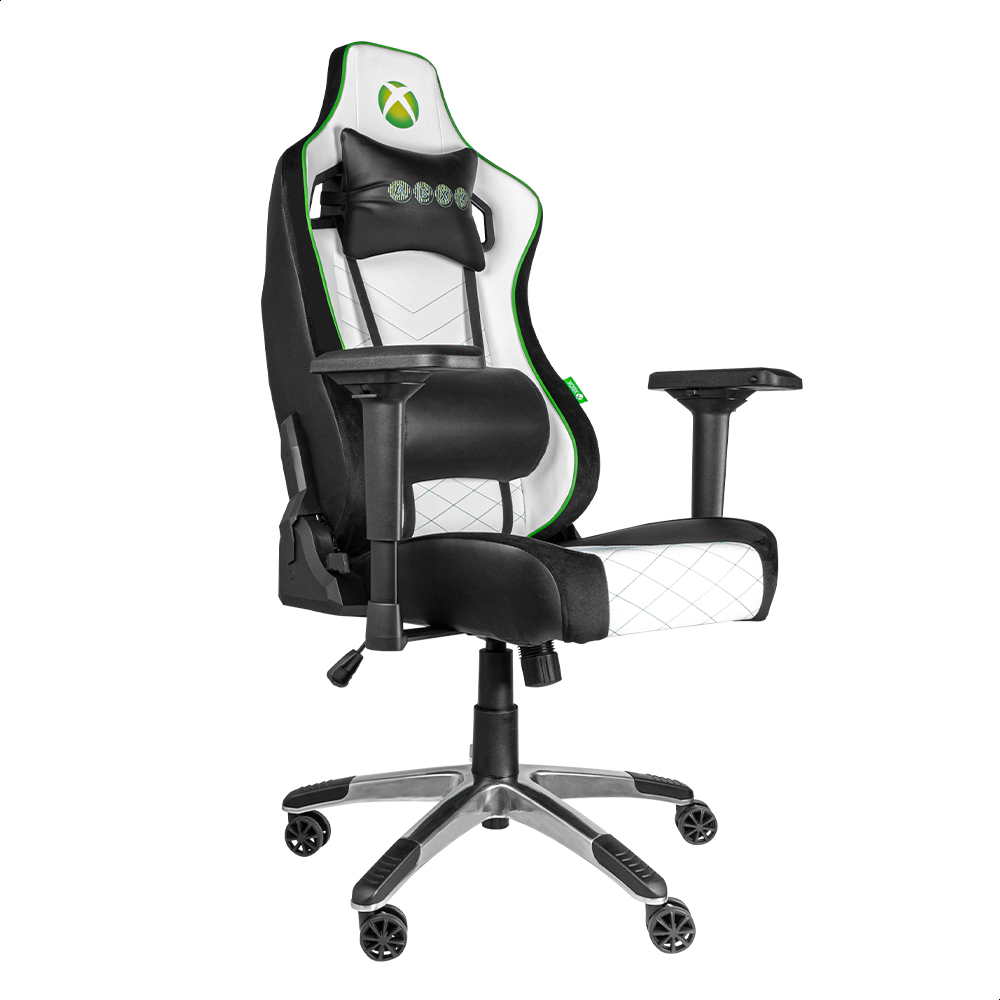 Silla Gamer Xbox Edición Especial  Blanco/Negro Confeccionada en koskin