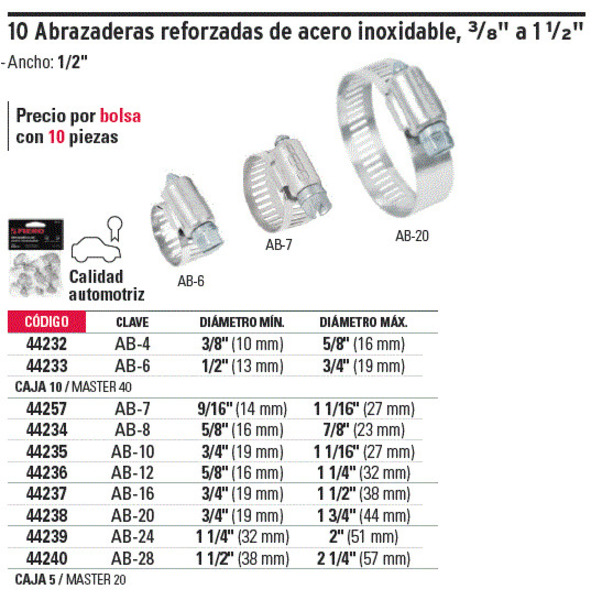 ABRAZADERA REFORZADA MOD AB-4
