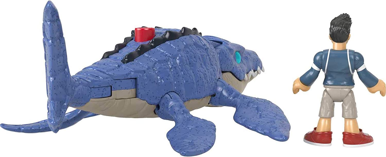 Imaginext Jurassic World Camp Cretaceous Mosasaurus Y Kenji