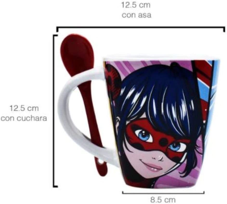 Tarro De Ceramica Con Cuchara Ladybug Fun Kids 440 Ml 