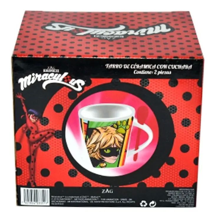 Tarro De Ceramica Con Cuchara Ladybug Fun Kids 440 Ml 