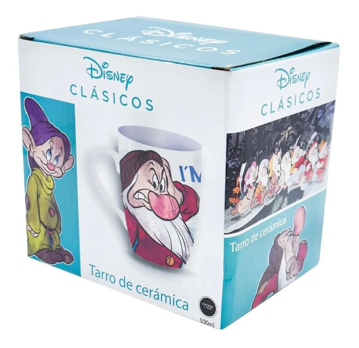 Taza Disney Colección Enanitos Blanca Nieves Cerámica 500ml