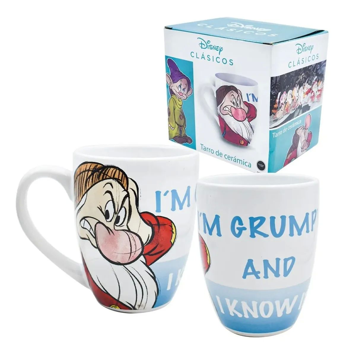 Taza Disney Colección Enanitos Blanca Nieves Cerámica 500ml
