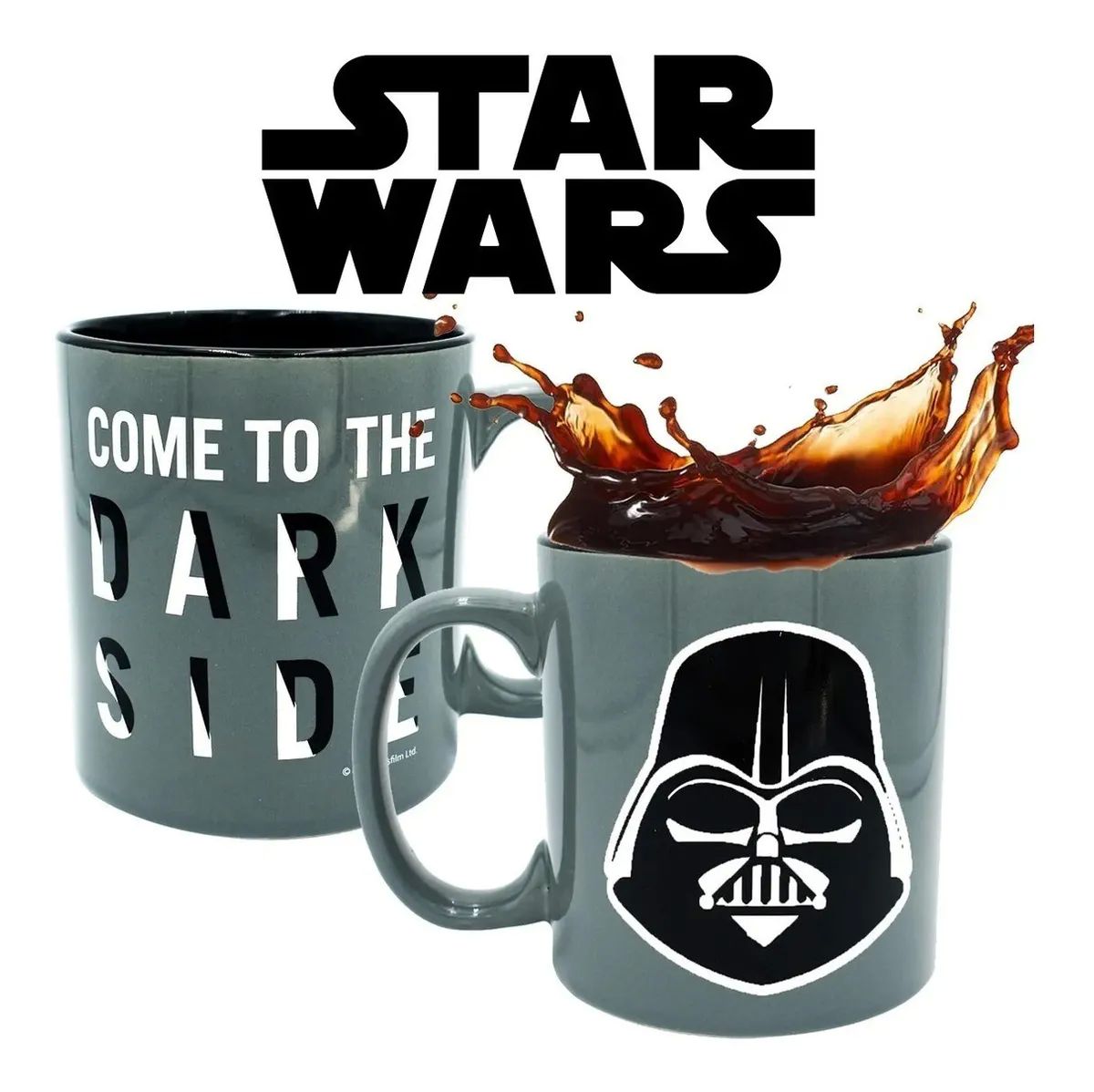 Taza Cerámica Metalizada Disney Star Wars Darth Vader 592ml