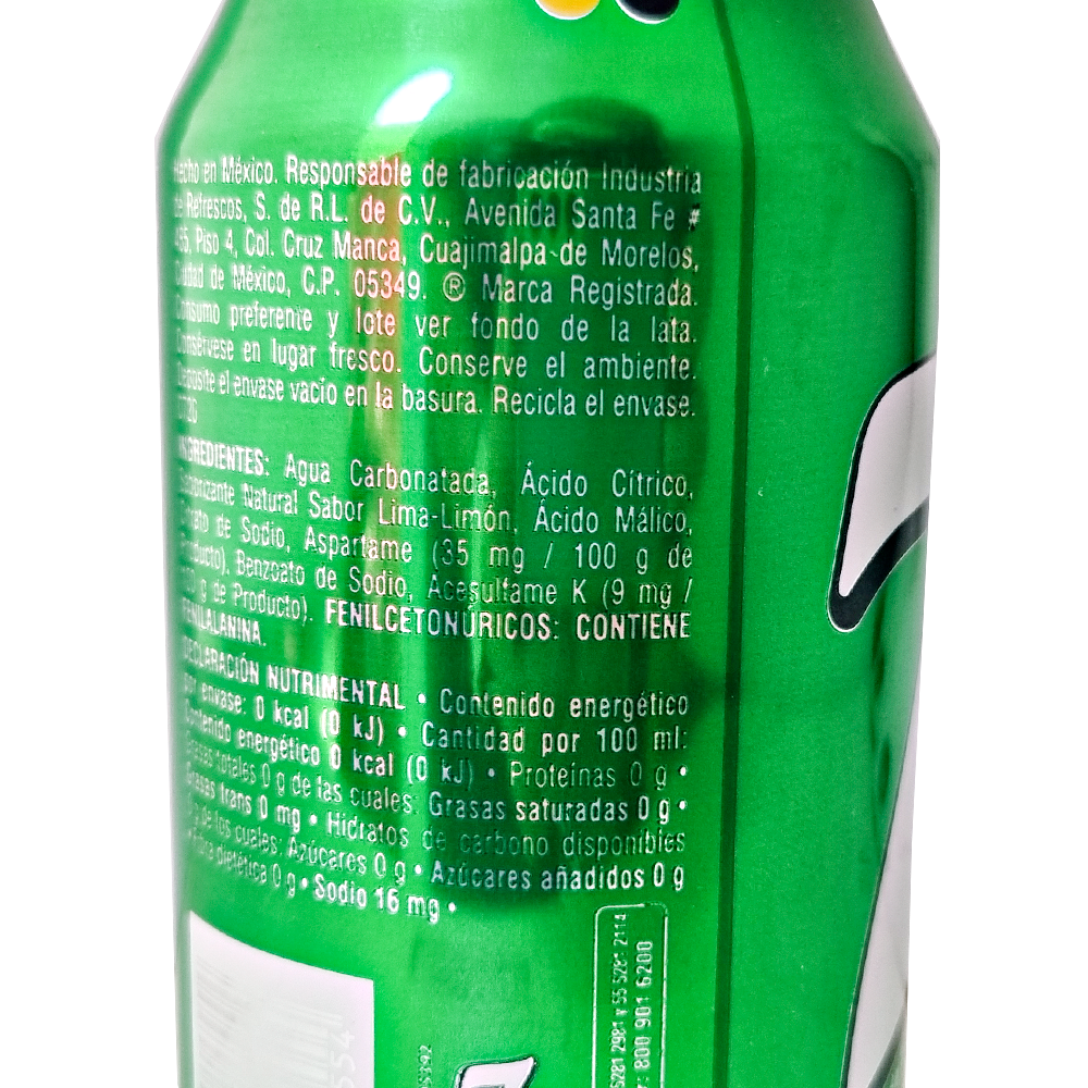 Refresco 7 Up Lima Limón 335ml Seven Up Sin Azucar
