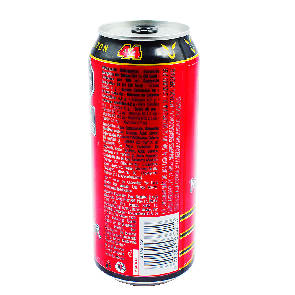 Monster Energy Bebida Energética Lewis Hamilton Rojo 473ml