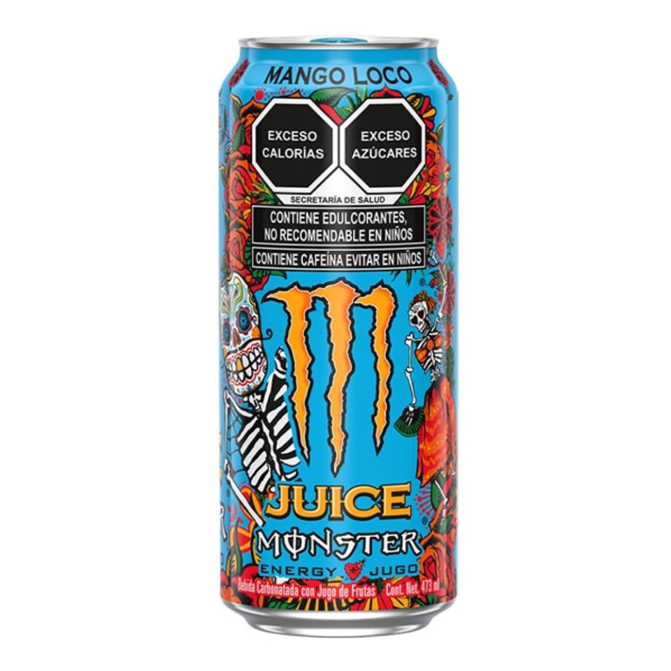Monster Energy Bebida Energética Mango Loco Azul 473ml