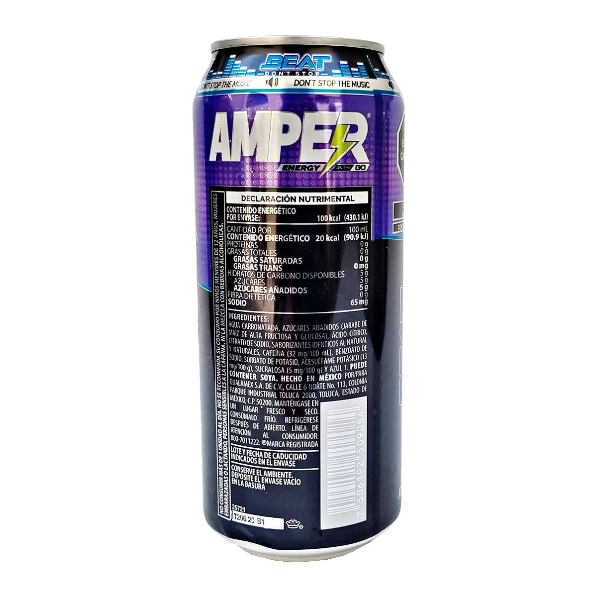 Bebida Energetizante Amper Beat 473ml Energy Con Cafeina