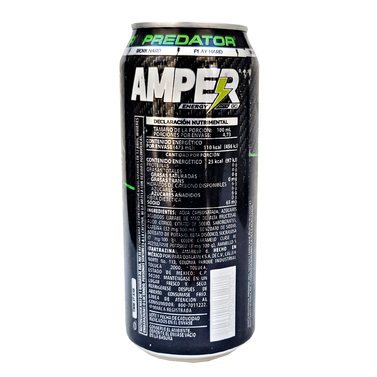 Bebida Energetizante Amper Predator 473ml Con Cafeina