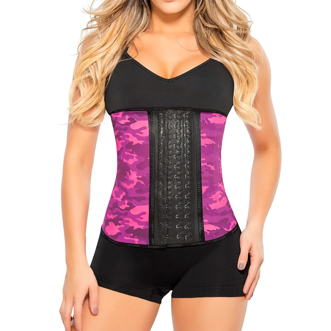 Fajas Colombianas Cinturilla Moldeadora De figura, Cinturilla Latex Reductora De Medidas, Faja Colombiana Animal Print Mujer Con Broches Alta Compresion 