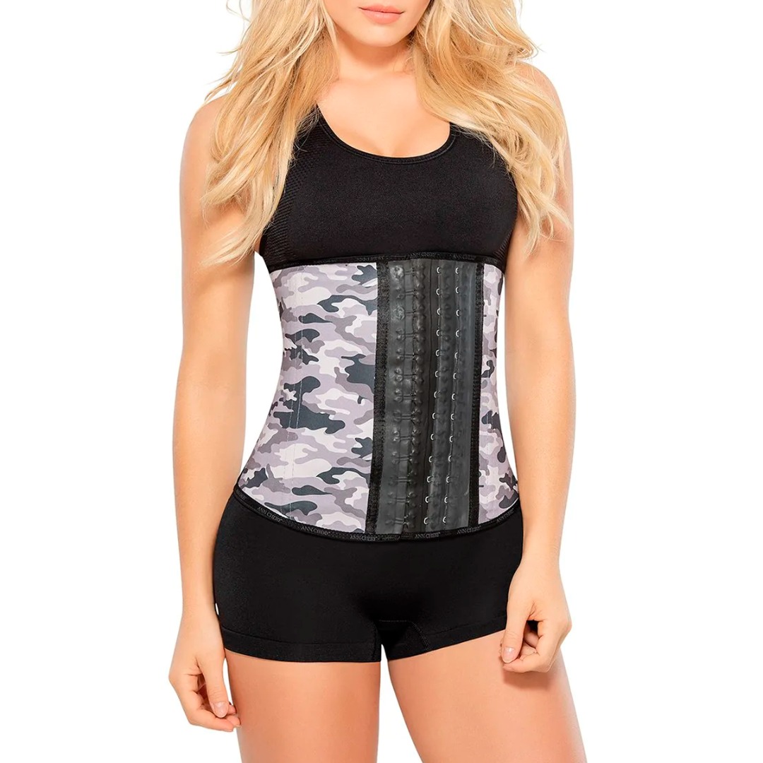 Fajas Colombianas Cinturilla Moldeadora De figura, Cinturilla Latex Reductora De Medidas, Faja Colombiana Animal Print Mujer Con Broches Alta Compresion 