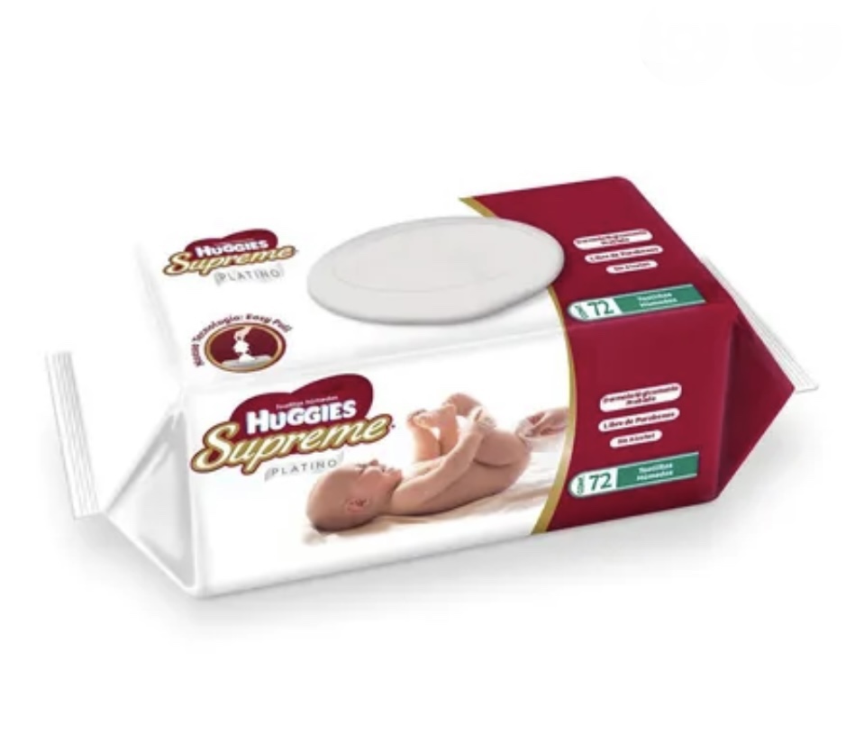 Toallitas Húmedas Huggies Supreme Platino pack de 72 piezas  