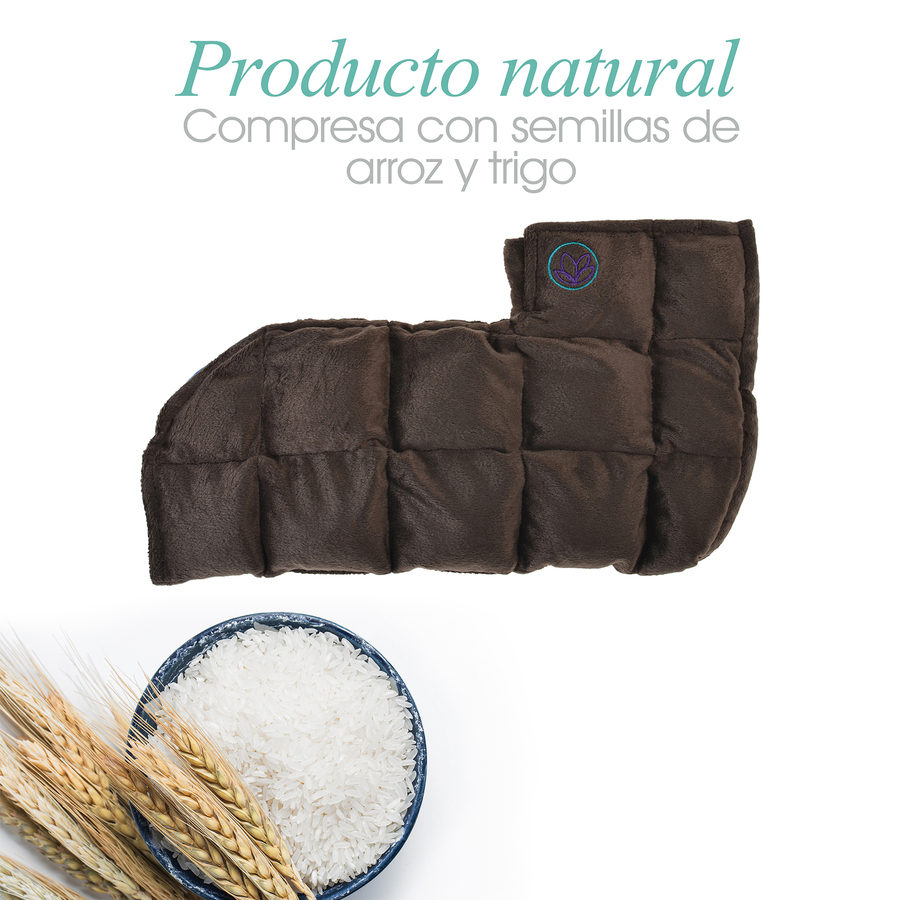 Paquete Compresa para Pie/Tobillo (tamaño grande) elaborada con semillas y plantas medicinales + gel para terapia fría. Ortopédica, Ideal para Rehabilitación, Fisioterapia y Descanso 