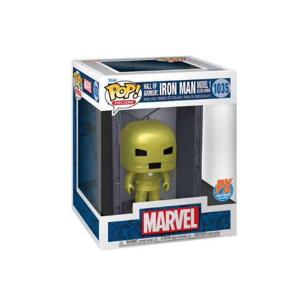 Iron Man Hall of Armor Model 1 Exclusivo PX Funko Pop Deluxe Marvel