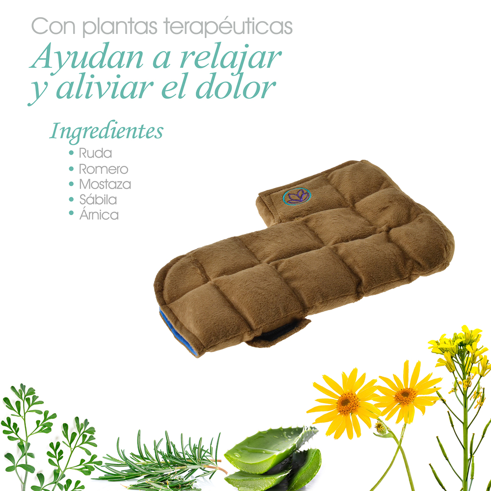 Par de  Compresas  para Pie y tobillo, Elaborada con Semillas y Plantas Medicinales - Línea Ortopédica Ideal para Rehabilitación, Fisioterapia o Descanso linea ortopédica, para gota, Fascitis plantar  o mantenerlos calientiros (Par para pies chico  color bronce) 