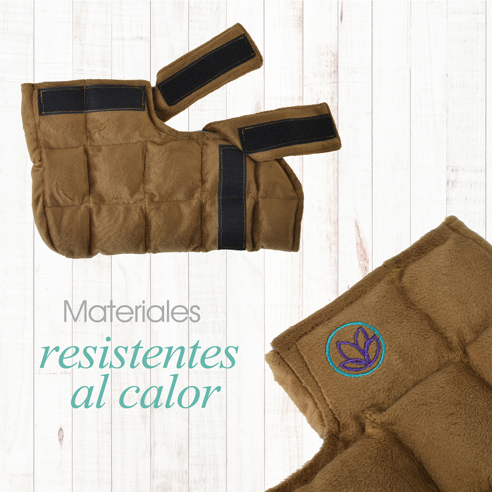 Paquete. Compresa Para Pie y Tobillo. Elaborada con Semillas y Plantas Medicinales - Línea Ortopédica Ideal para Rehabilitación, Fisioterapia y Descanso (Compresa Pie Chico + Aceite 125 ml)