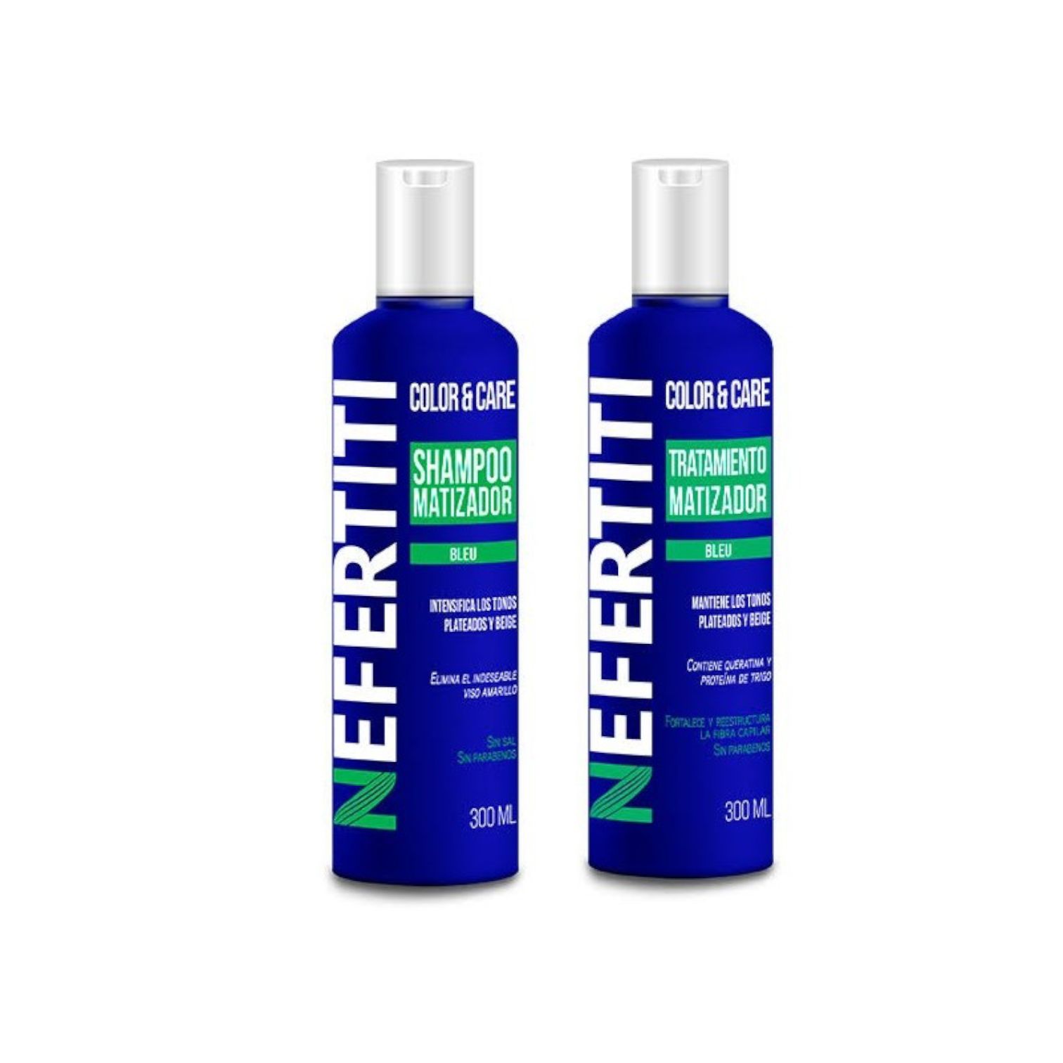 Nefertiti Color and Care Shampoo matizador/ Tratamiento matizador Bleu 300ml 