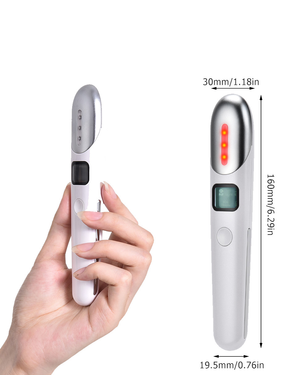 Masajeador galvánico para contorno de ojos EMS.