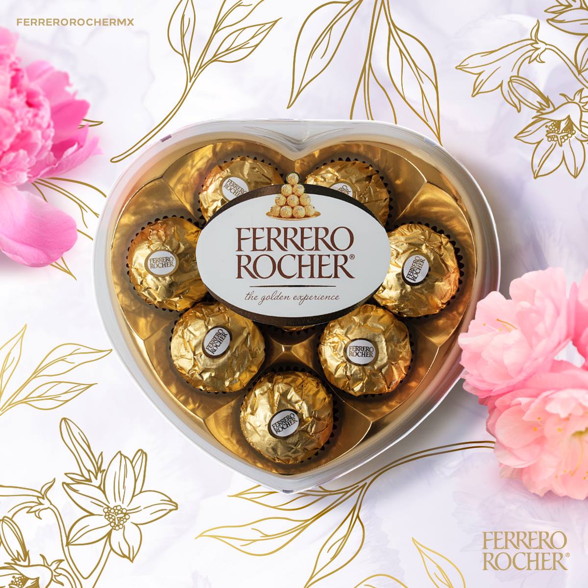 Chocolate Ferrero Rocher T8 Corazon