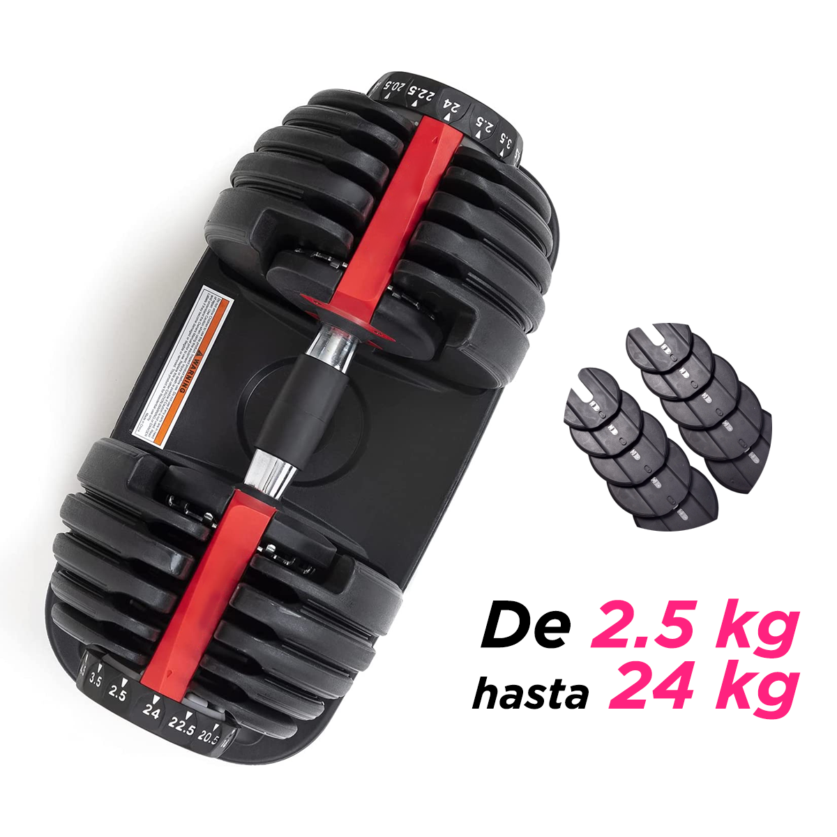 Par Mancuernas Ajustable Tipo Bowflex De 2.5 A 24 Kg Vanlig