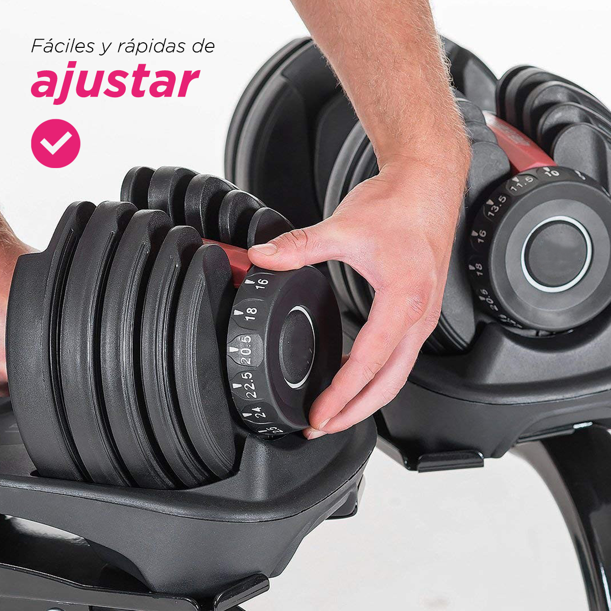 Par Mancuernas Ajustable Tipo Bowflex De 2.5 A 24 Kg Vanlig