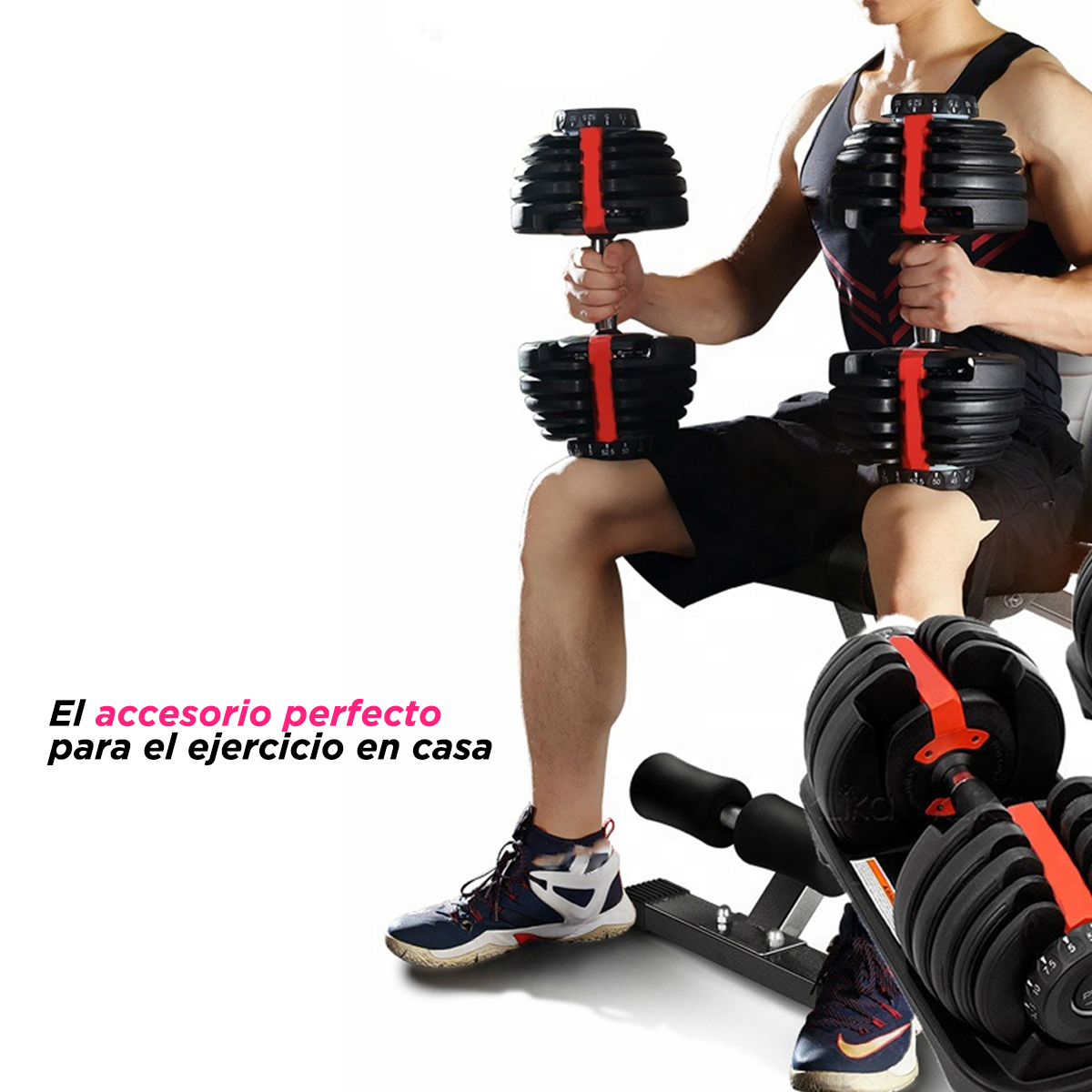Par Mancuernas Ajustable Tipo Bowflex De 2.5 A 24 Kg Vanlig
