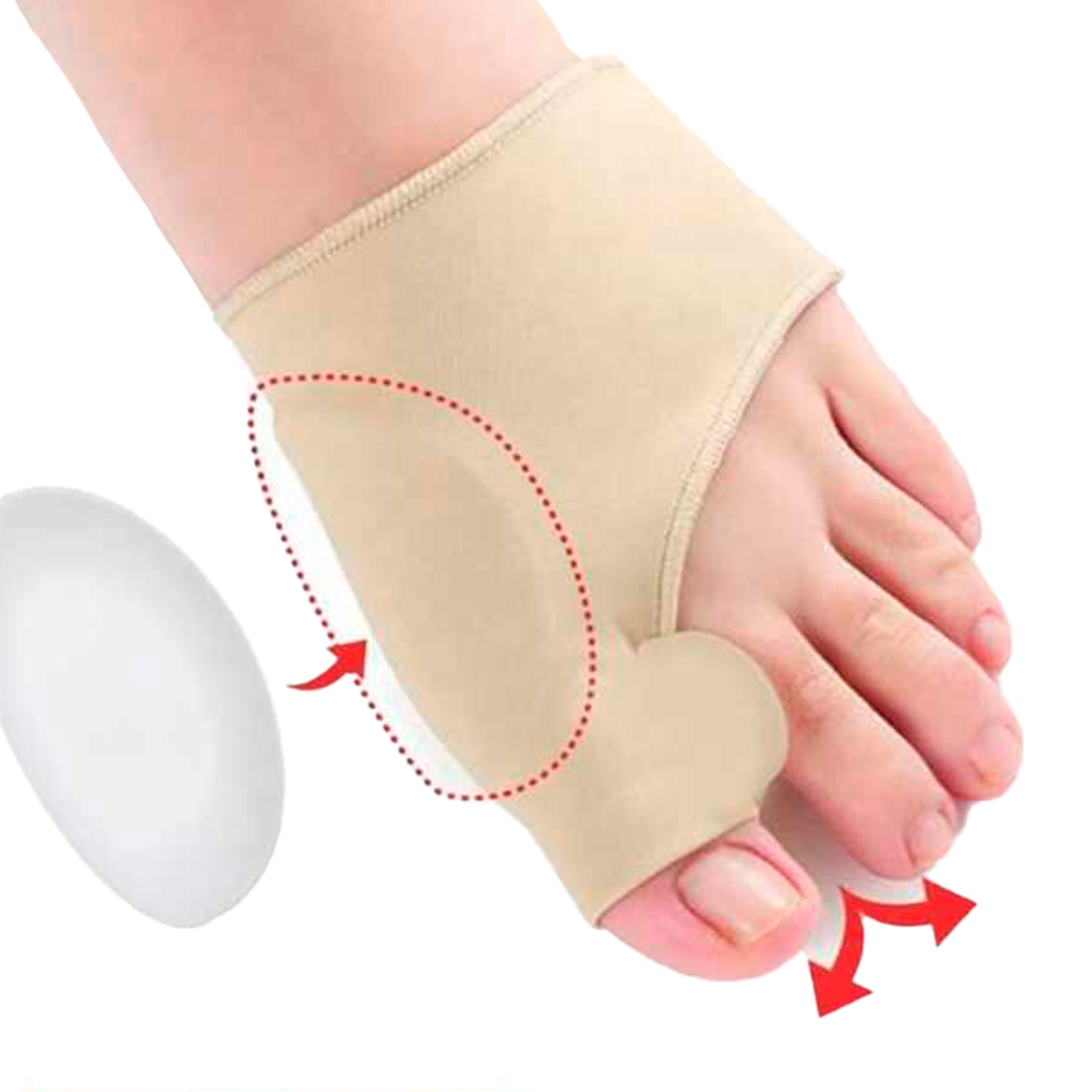 2 Corrector Ortopédico Juanete De Tela, Dedo Del Pie Separador De silicona Valgus