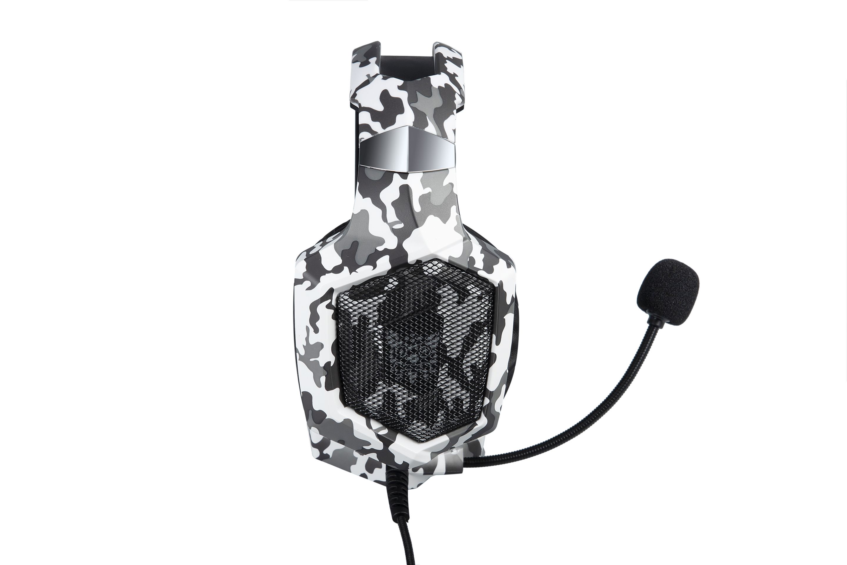 Audifonos gamer con microfono y luz led Onikuma K8 camuflaje blanco
