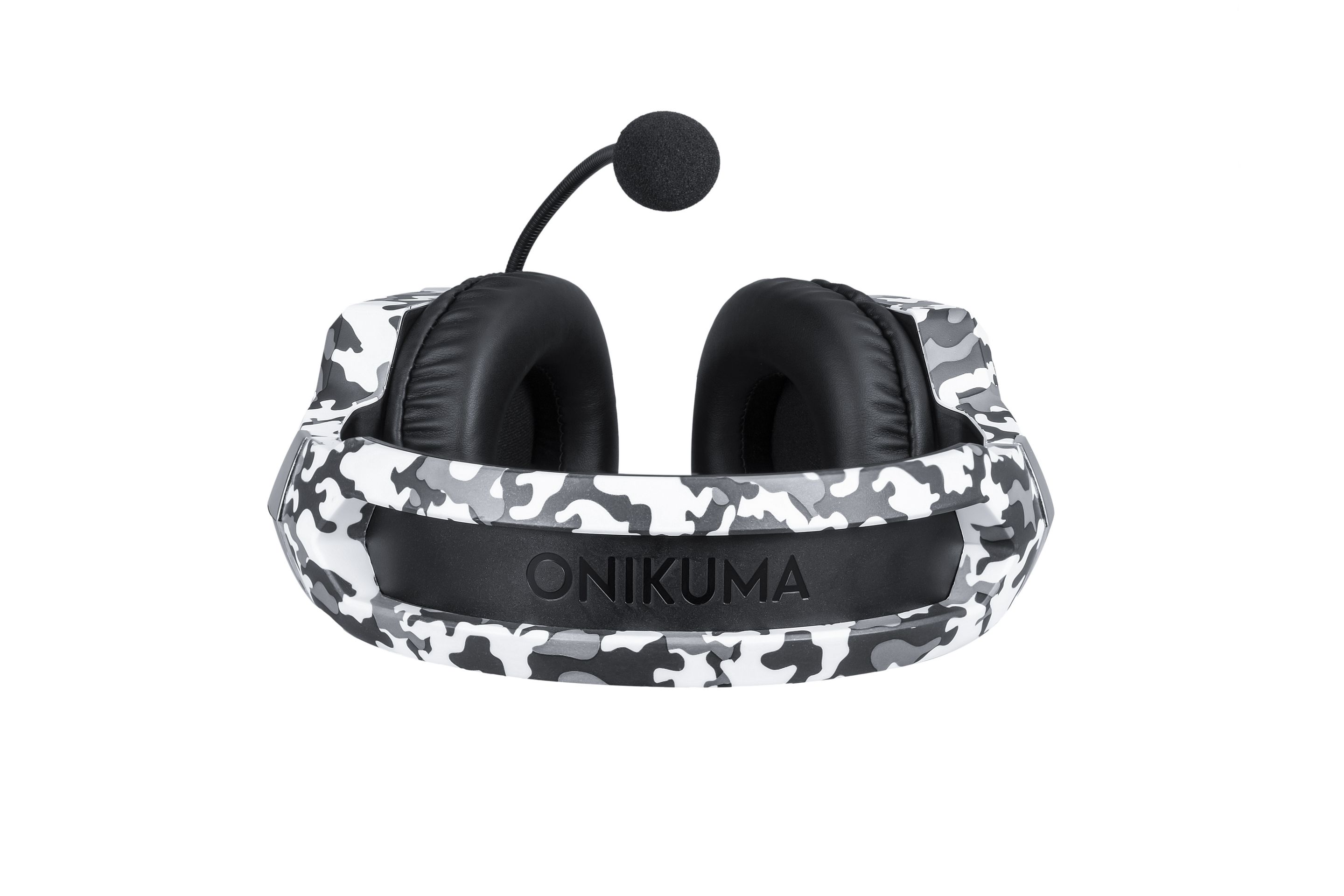 Audifonos gamer con microfono y luz led Onikuma K8 camuflaje blanco