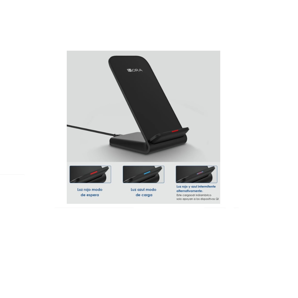 Cargador Inalámbrico Qi Con Carga Turbo Qc 3.0 Ip/sa 1 Hora.