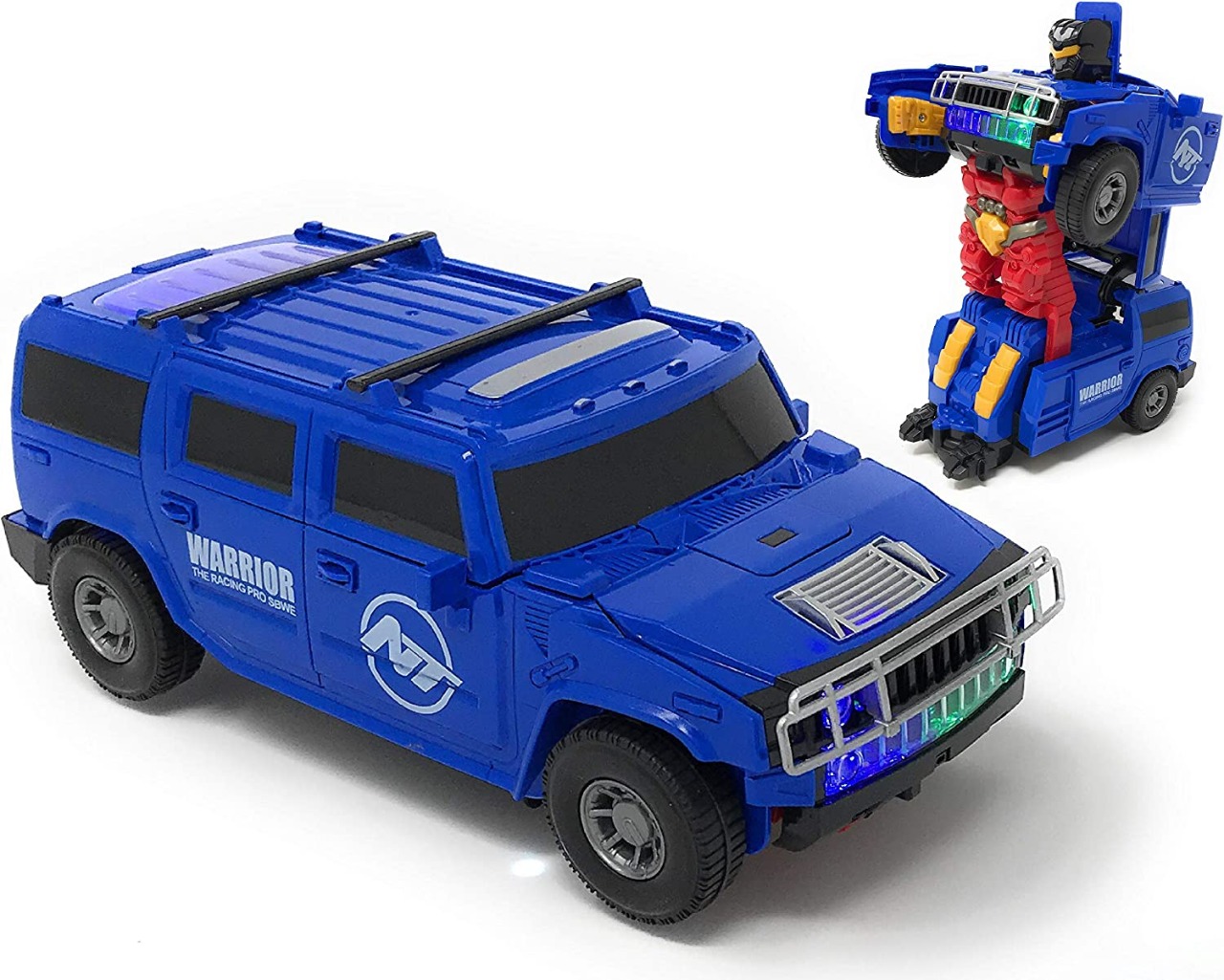 Camioneta Robot Azul Transformer Warrior Luz y Sonido Juguete Niños