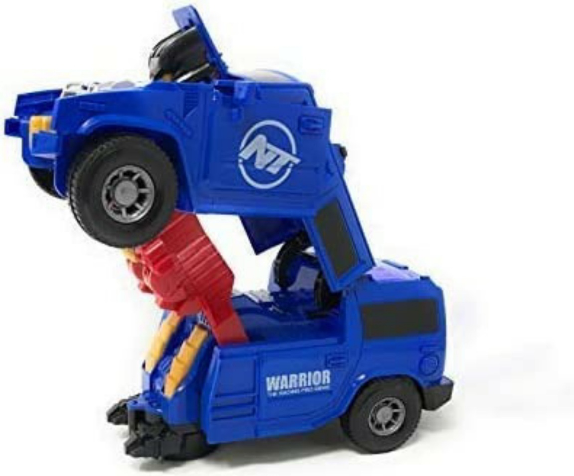 Camioneta Robot Azul Transformer Warrior Luz y Sonido Juguete Niños