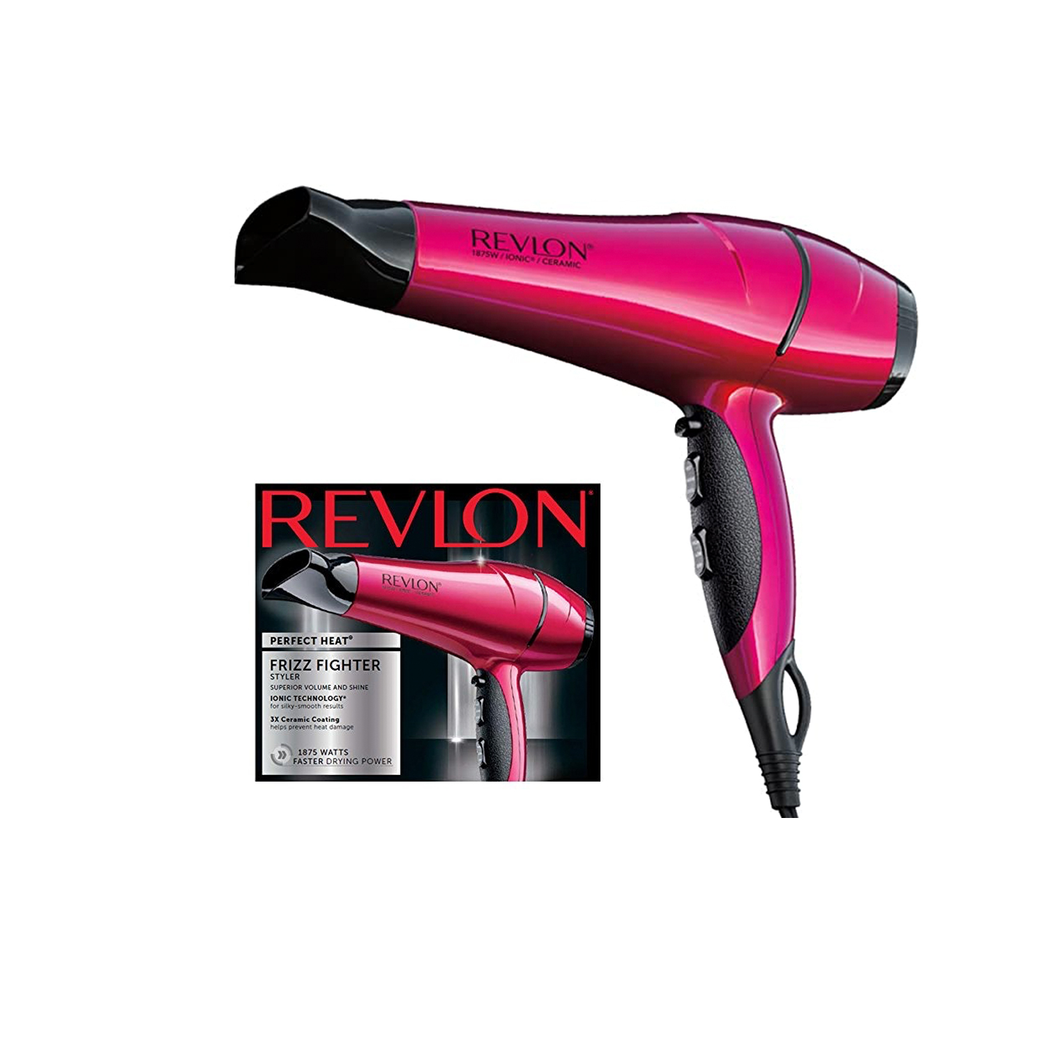 Secadora de cabello Revlon Perfect Heat Frizz  Roja