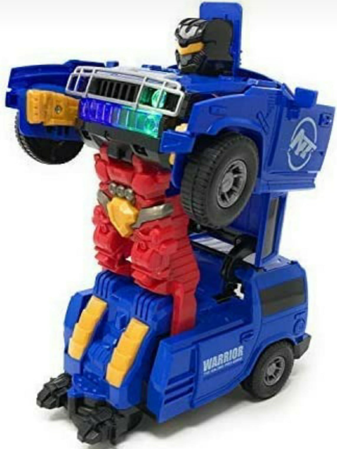 Camioneta Robot Azul Transformer Warrior Luz y Sonido Juguete Niños