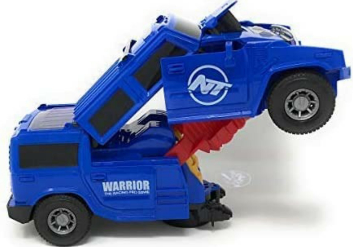 Camioneta Robot Azul Transformer Warrior Luz y Sonido Juguete Niños