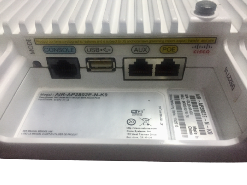 Access Point Cisco Aironet AIR-AP2802E-N-K9, Doble Banda. Reacondicionado. Grado A