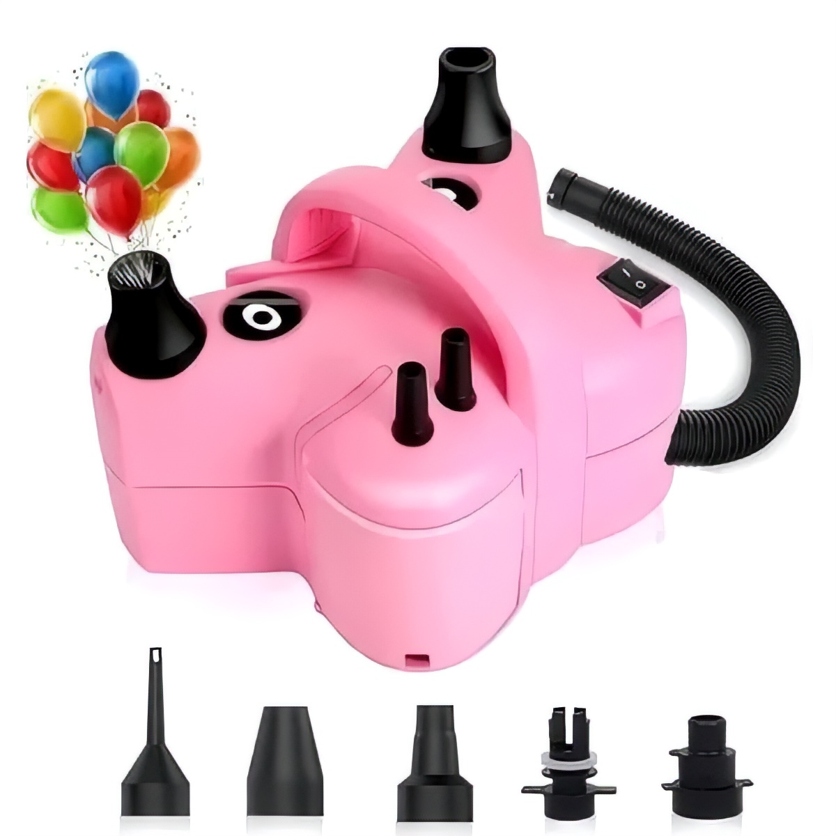 Bomba Para Inflar Globo Eléctrica Doble Portátil 5 En 1