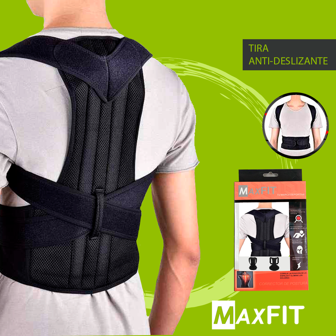 Corrector De Postura Premium Espalda Recta Con Varillas Flexibles Hb204 Maxfit