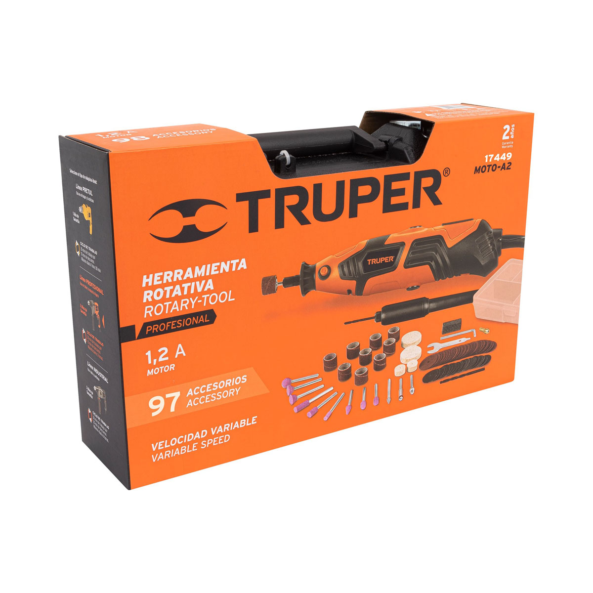 Mototool Profesional con Juego de Accesorios MOTO-A2 Truper