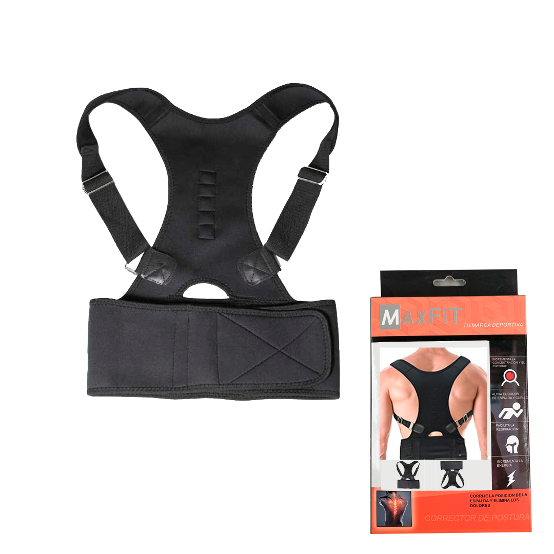 Corrector De Postura Para Espalda Recta Ajustable De Imanes HB201 MAXFIT