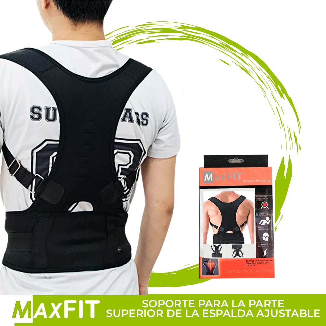 Corrector De Postura Para Espalda Recta Ajustable De Imanes HB201 MAXFIT