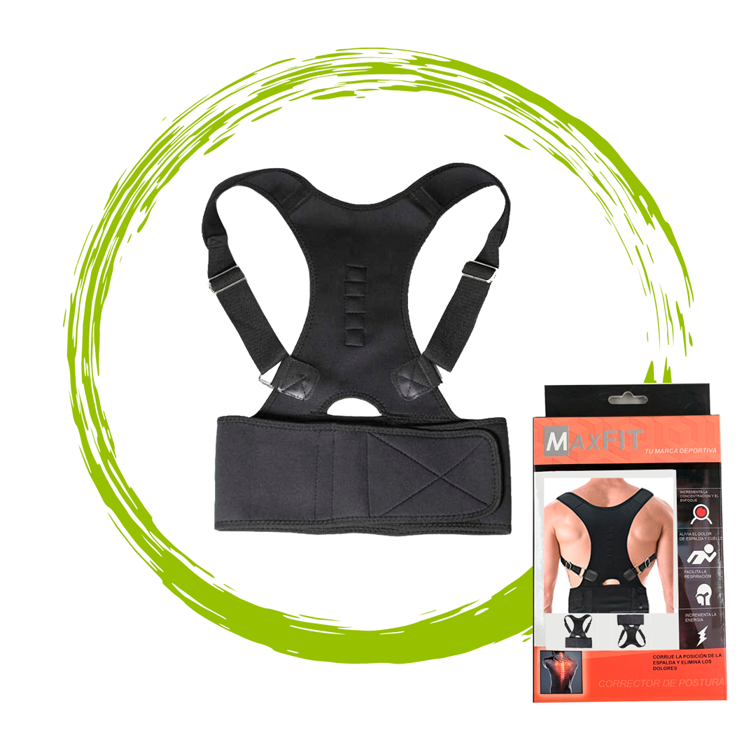 Corrector De Postura Para Espalda Recta Ajustable De Imanes HB201 MAXFIT