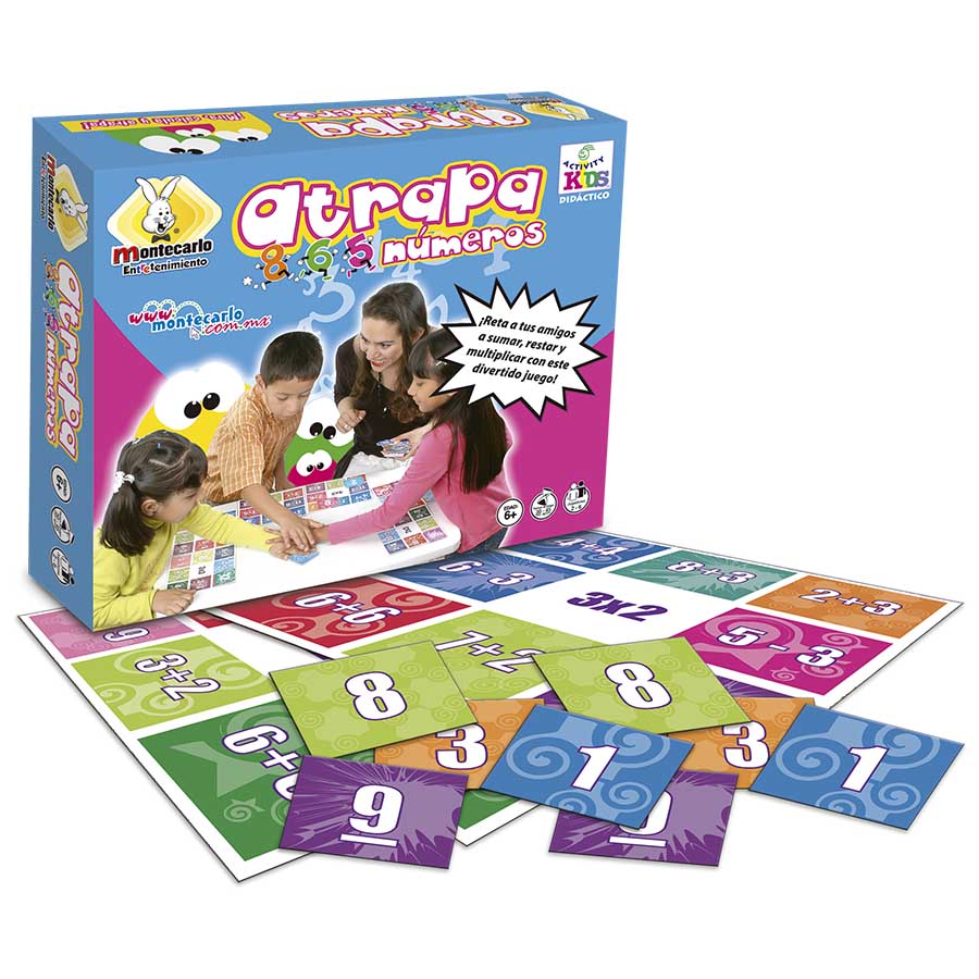 Atrapa números juego de mesa matemático para niños familiar Novedades Montecarlo