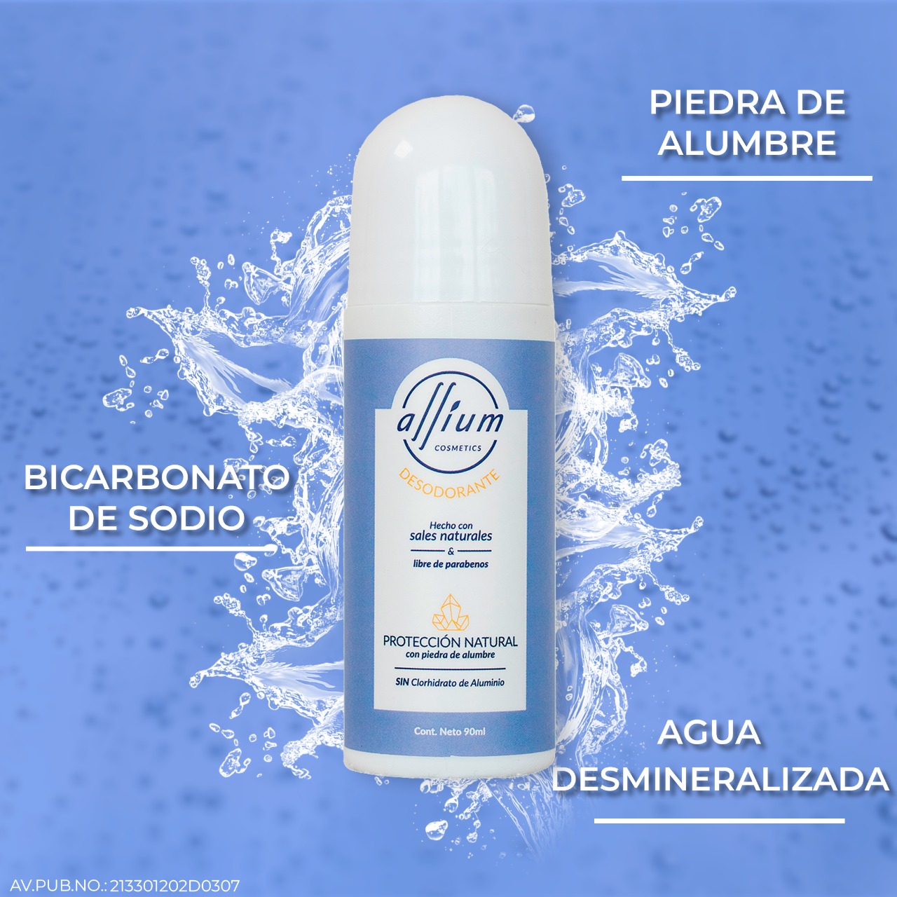 Desodorante Natural Con Piedra De Alumbre 90 Ml