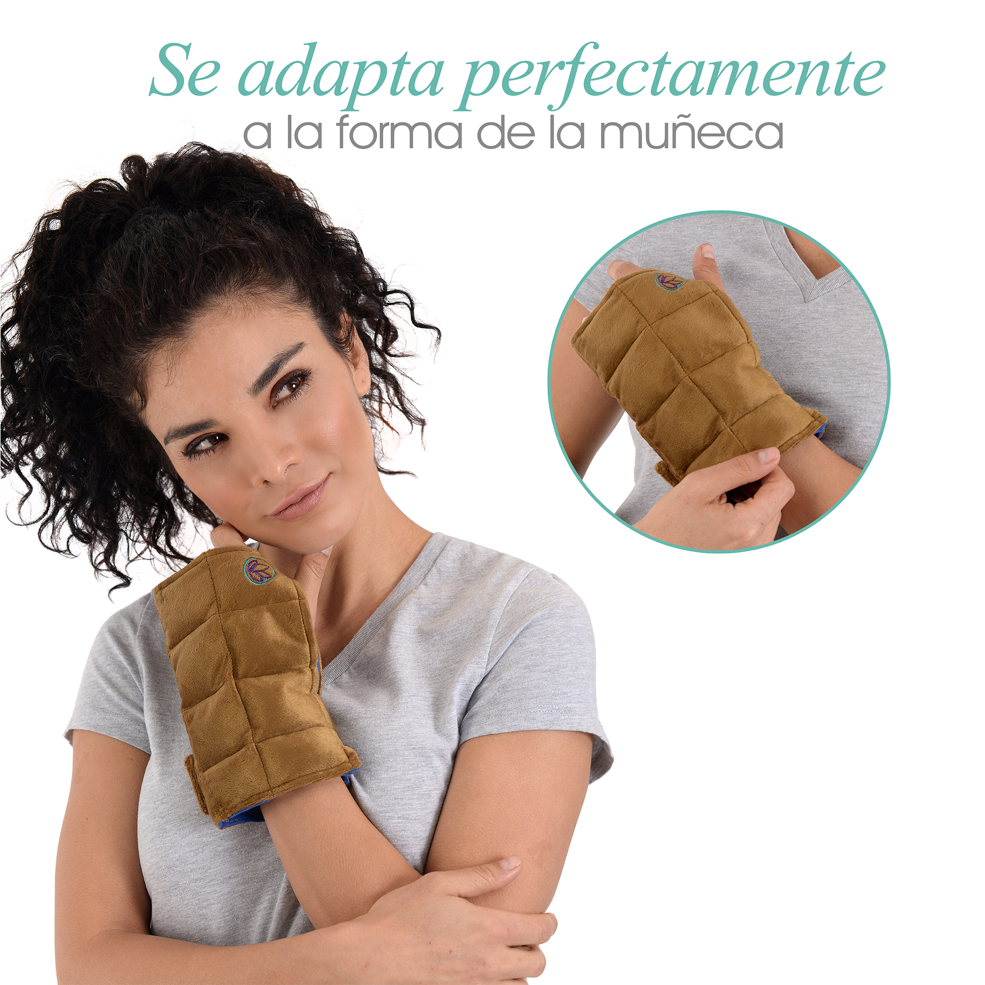 Naturalness - Compresa caliente Para Muñeca. Elaborada con Semillas y Plantas Medicinales - Línea Ortopédica Ideal para Rehabilitación, Fisioterapia o Descanso (Compresa + Aceite para masaje 125 ml)
