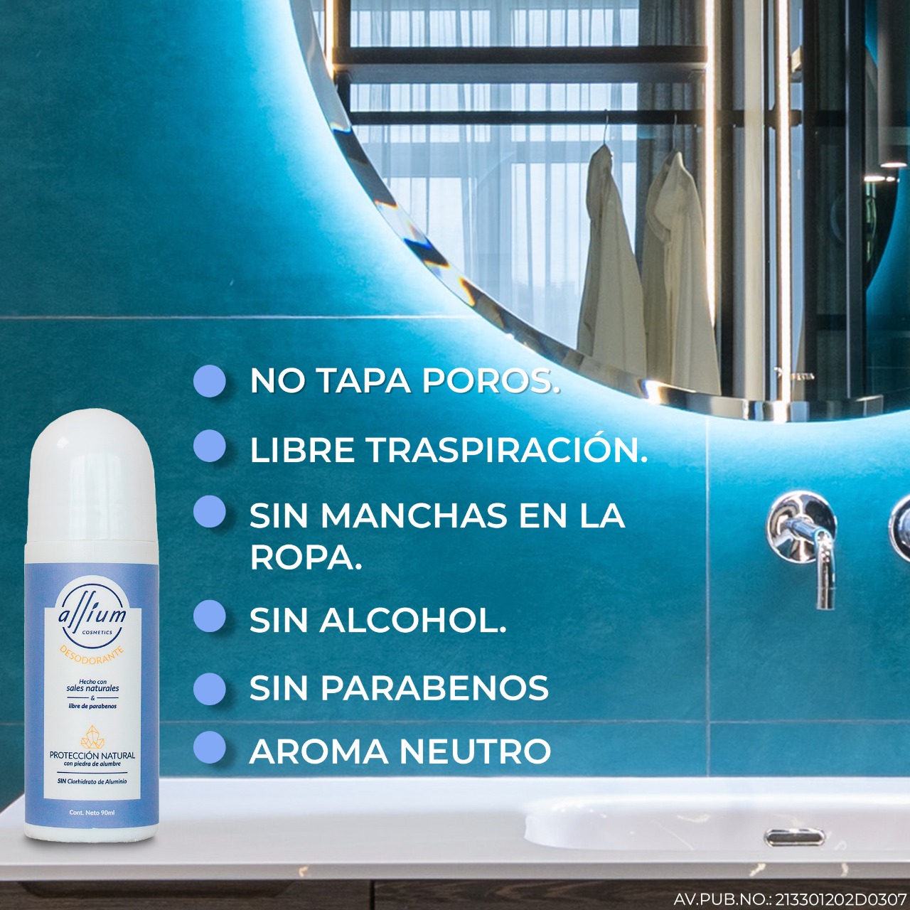 Desodorante Natural Con Piedra De Alumbre 90 Ml