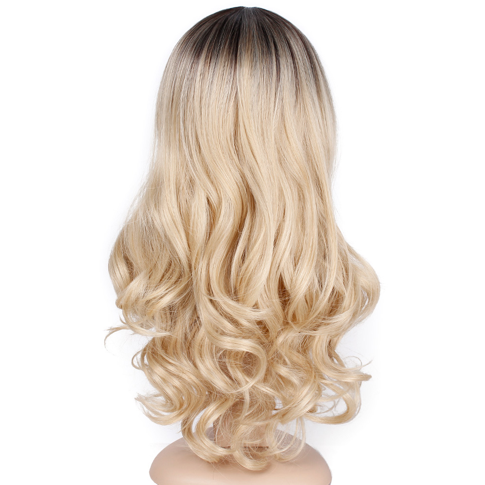 SHOP TOP Peluca Ondulada Color Rubio Natural Degradado 65cm Largo