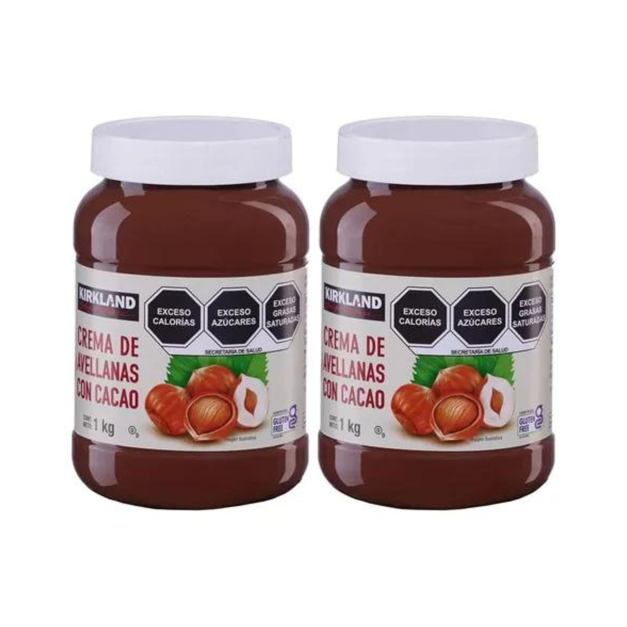 2 Botes De Crema De Avellanas Con Cacao Kirkland 2kg.